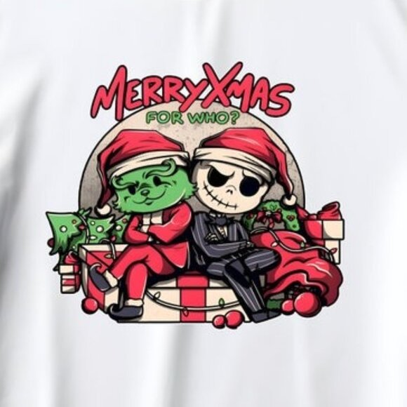 Jack Skellington Stolen Xmas Merry Christmas Holiday Movie Graphic T-Shirt 166 - Picture 2 of 5